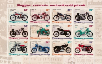 Pannonia Motorkerékpárok Bélyeg kiadásban