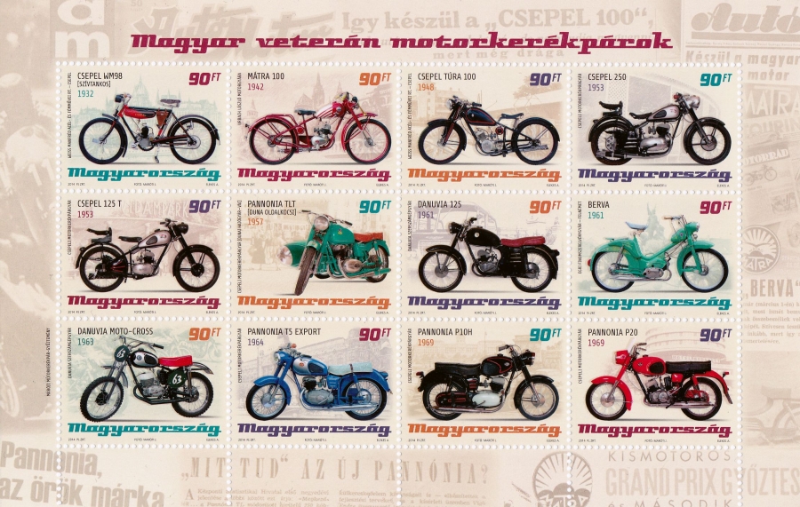 Pannonia Motorker&eacute;kp&aacute;rok B&eacute;lyeg kiad&aacute;sban